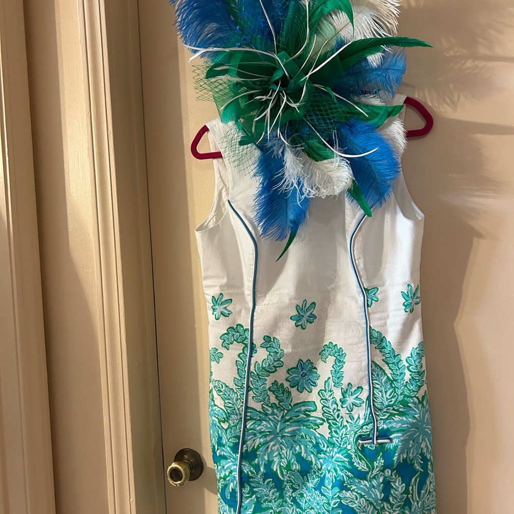 COMBO!!! Dress w/amazing Fascinator Derby -Oaks Lilly Pulitzer!!!